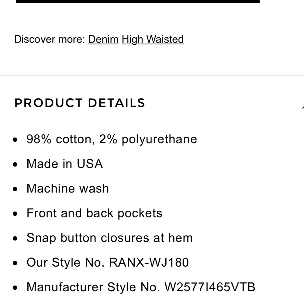 Rag & bone “Dylan” snap button jeans - Picture 6 of 7